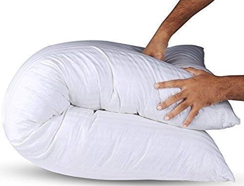 CUDDLY PRINT Polycotton Super Soft Body Pillow Maternity Sleeper Pillows for Use During Pregnancy - 20X54 Inch (White) - Image 4