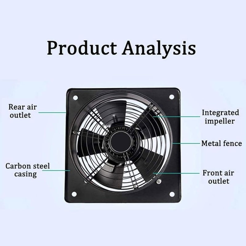 Strong Kitchen Exhaust Fan Wall Window Extractor Bathroom Ventilation Blower - Image 3