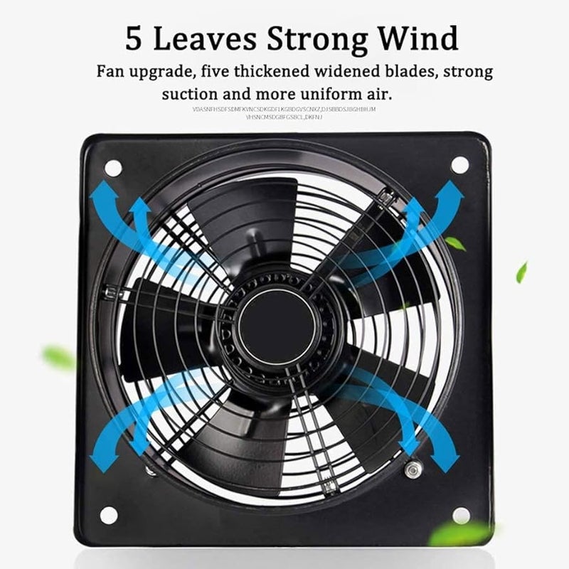 Strong Kitchen Exhaust Fan Wall Window Extractor Bathroom Ventilation Blower - Image 4