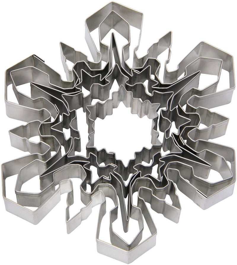 Ateco Plain Edge Snowflake Cutter Set in Assorted Shapes & Sizes, Stainless Steel, 5 Pc Set,4843 - Image 5