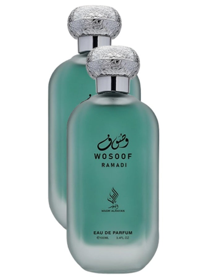 Alrayan 2 Pieces Wosoof Ramadi Wasm Al Rayan Perfume For Unisex 100ml EDP - Image 1