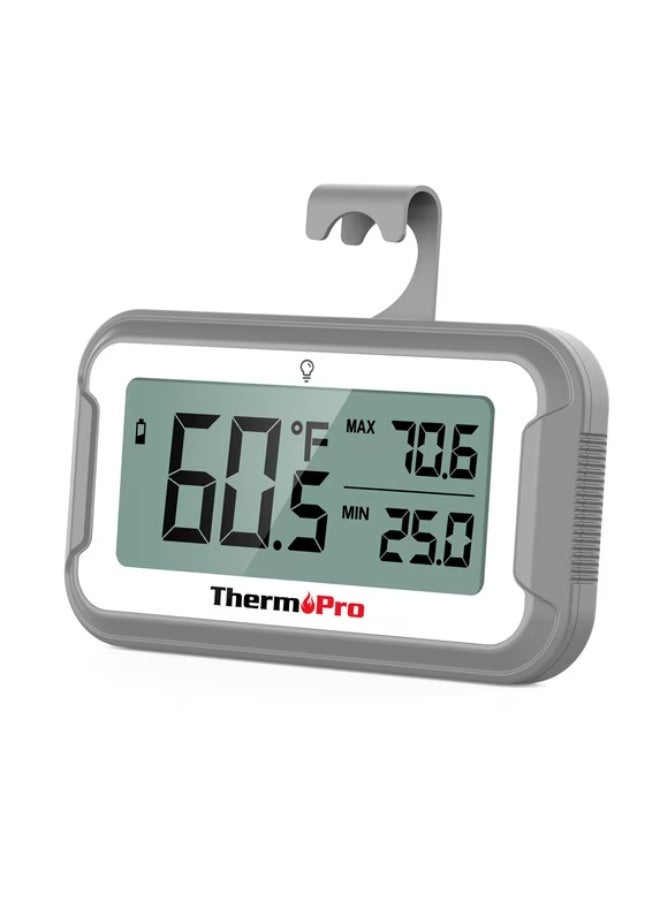ثيرمو برو ميزان حرارة رقمي مقاوم للماء TP110W للثلاجة مع شاشة LCD كبيرة وظهر مغناطيسي من ThermoPro - Image 1