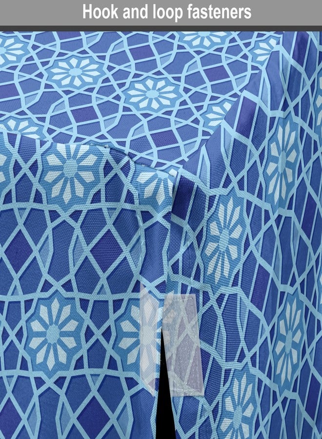 لونارابل غطاء قفص الكلاب من لونارابل أورينت، بنمط أزهار أبسك تقليدي مزخرف بألوان باستيل ناعمة مستوحاة من الشرق، غطاء سهل الاستخدام لبيت الحيوانات الأليفة للكلاب الصغيرة والجراء والقطط، 42 بوصة، متعدد الألوان - Image 4