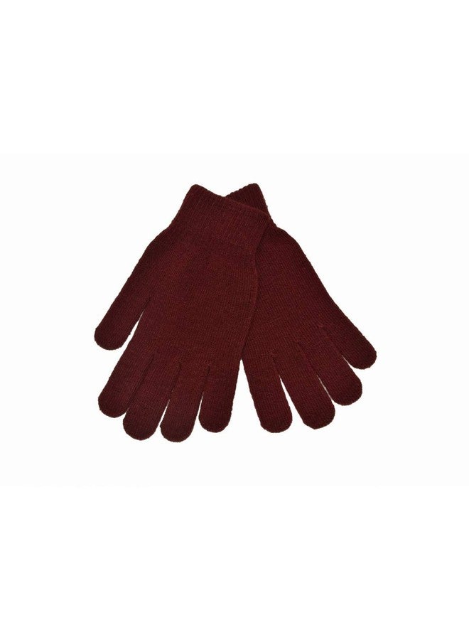 V4U Baby Kid's Combo of School Winter Woolen Monkey/Skull Cap and Gloves Set Soft Knit for Winter (Maroon, 3-10 Years) (Pack of 02) - Image 4