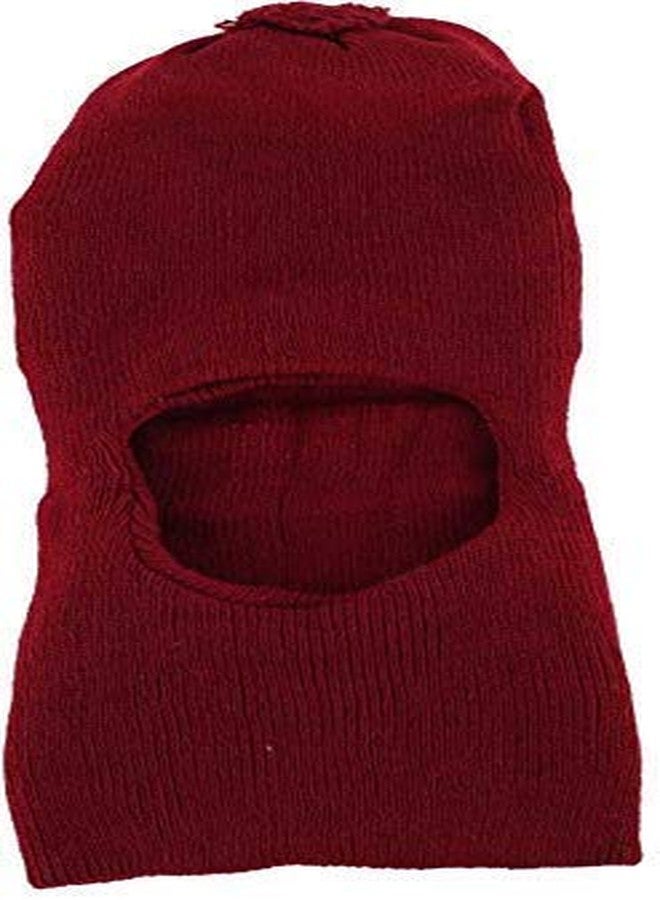 V4U Baby Kid's Combo of School Winter Woolen Monkey/Skull Cap and Gloves Set Soft Knit for Winter (Maroon, 3-10 Years) (Pack of 02) - Image 2