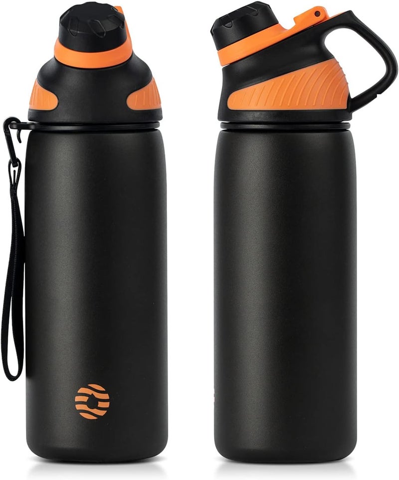 FjBottle Stainless Steel Water Bottle 600ml/800ml/1L/1.5L with Magnetic Lid, BPA Free Insulated Water Bottle, Sports Metal Water Bottle Hot&Cold Drinks Vacuum Flask Leak-Proof for Gym, Work, Travel - Image 1