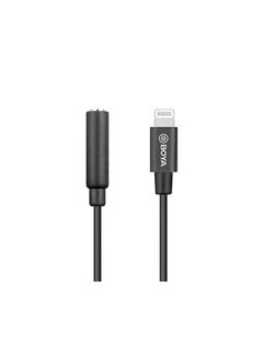 BOYA 3.5mm Female TRRS Input to Lightning Adapter Cable, by-K3 3.5mm to Apple MFi Certified Male Lightning Cable (6cm) Compatible with iPhone 11 10 x 8 7 iOS Devices and by-MM1 Any 3.5mm Microphones  - Image 2