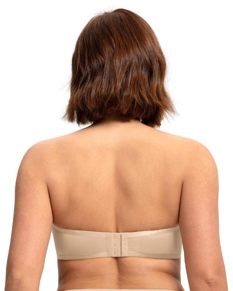 HSIA Strapless Bras for Women, Bella Convertible Minimizer Bra for Large Bust Unlined Underwire Balconette Bras Almond Beige 38DD - Image 4