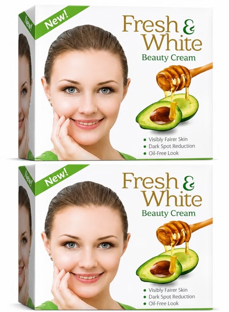 Fresh & White Beauty Cream with Honey & Avocado, 2 Pieces - Image 1