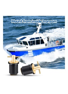 Y&D SYOSI, Marine Boat T-Handle Drain Plug, Twist-Turn Rubber Brass Handle Plug Fit for Boating Yacht Kayak Plumbing  - Image 4
