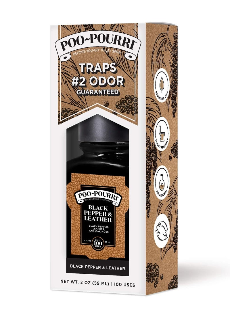 Poo-Pourri Before-You-Go Toilet Spray Black Pepper & Leather - Image 3