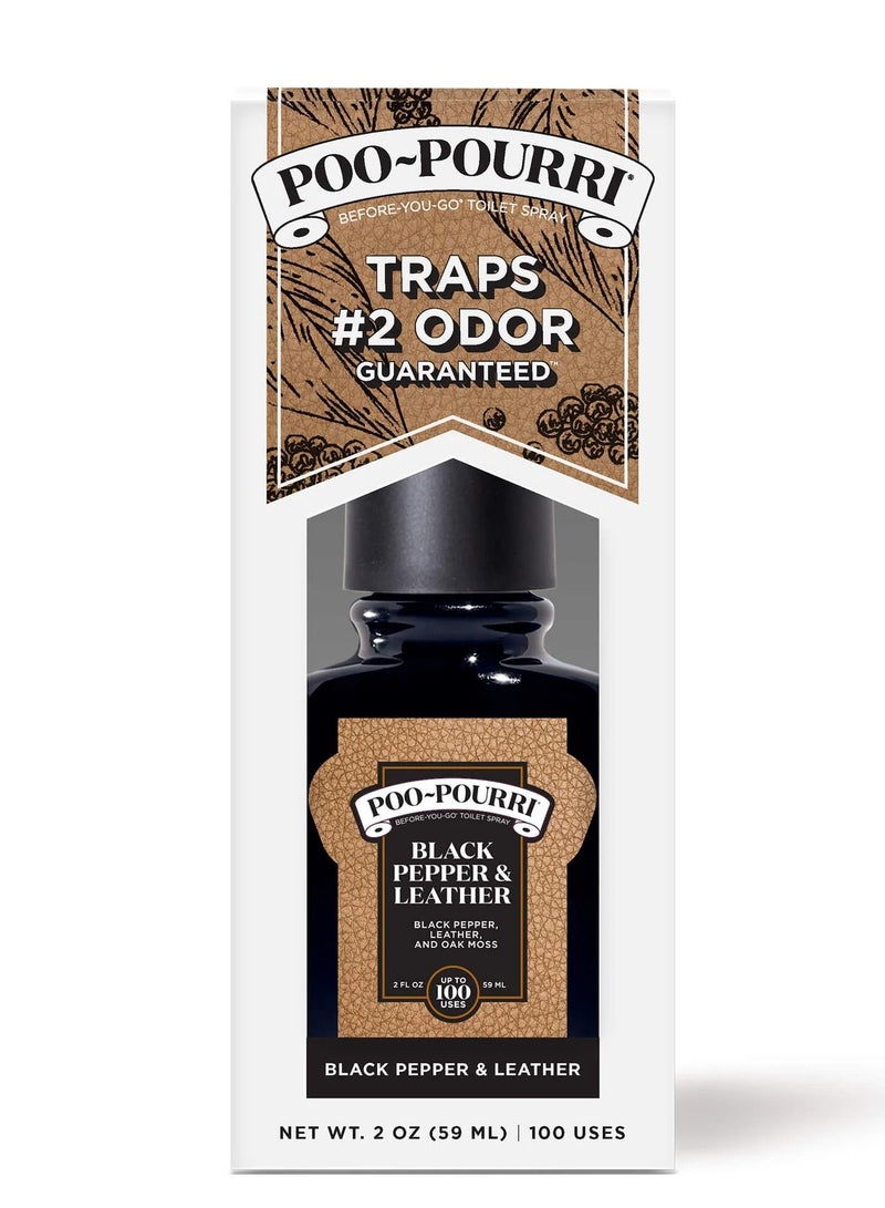 Poo-Pourri Before-You-Go Toilet Spray Black Pepper & Leather - Image 1