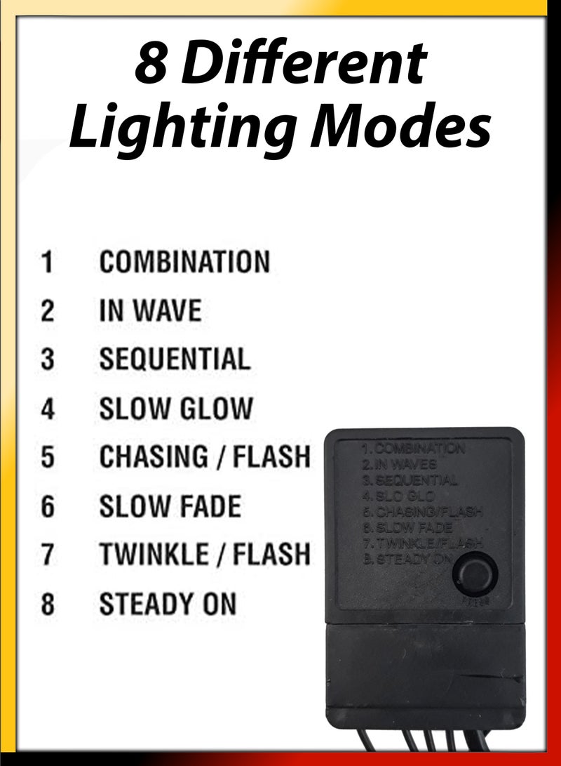 DBLEW 10 Meter Waterproof RGB Multicolor LED Fairy String Rope Lights 180 Megabright LEDS 8 Modes Electric Corded Ideal for Indoor and Outdoor Christmas Ramadan Birthday Diwali Festivals Home Decoration  - Image 3