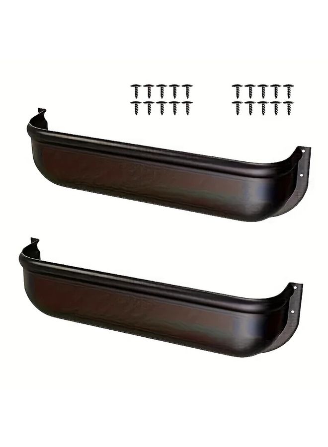 Black RV Door Organizer Storage Box 1pc Universal Van Door Panel Tray - Image 1