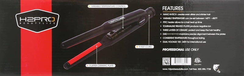 H2Pro Vivace Professional Variable Temperature Ceramic Styling Flat Iron - 4/10 Inch, 2 Pounds - Image 3