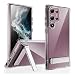 CEDO Kickstand for Samsung Galaxy S22 Ultra Case 3Way Adjustable with Metal Stand MilitaryGrade Shockproof Bumper Slim Transparent Acrylic Back Cover Crystal Clear Design for Samsung S22 Ultra - Image 2