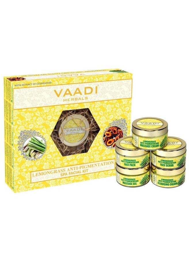 VAADI HERBALS - Lemongrass Anti Pigmentation Spa Facial Kit With Cedarwood Extract 270G - Image 1