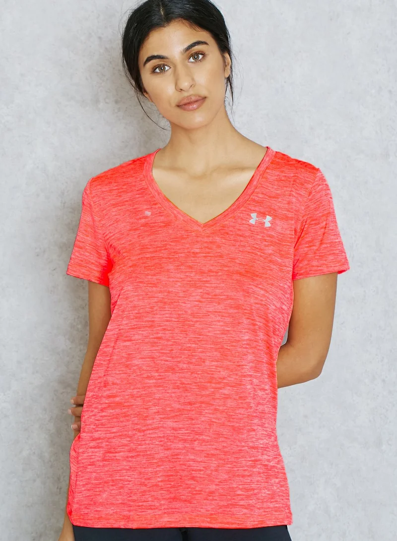 UNDER ARMOUR Technical V-Neck T-Shirt