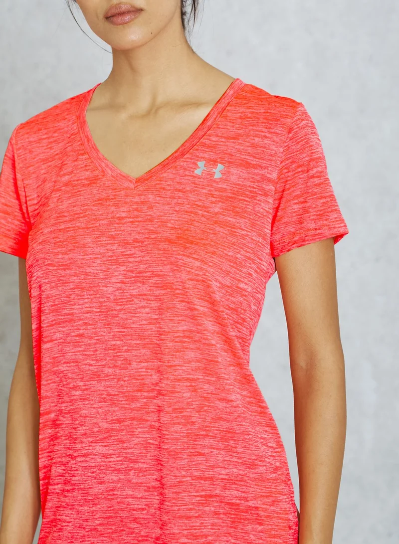 UNDER ARMOUR Technical V-Neck T-Shirt