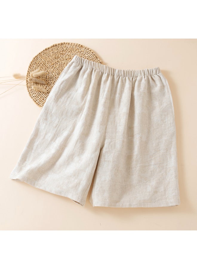 New Cotton And Linen Blended Shorts For Couples, Casual Five-point Pants, Summer Thin Shorts That Can Be Worn At Home And For Commuting, Slimming Shorts