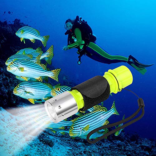 Oumers Diving Flashlight, Super Bright LED Diving Light Waterproof Underwater Torch for Scuba Diving and Other Outdoor Activities - Image 1