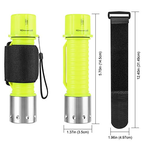 Oumers Diving Flashlight, Super Bright LED Diving Light Waterproof Underwater Torch for Scuba Diving and Other Outdoor Activities - Image 5