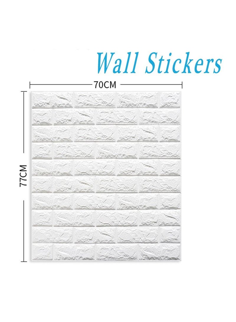 FFD 20Pcs 3D Wall Sticker Wall Panels White Brick Wallpaper Self Adhesive Waterproof PE Foam For Living Room TV Wall and Home Decor - Image 4
