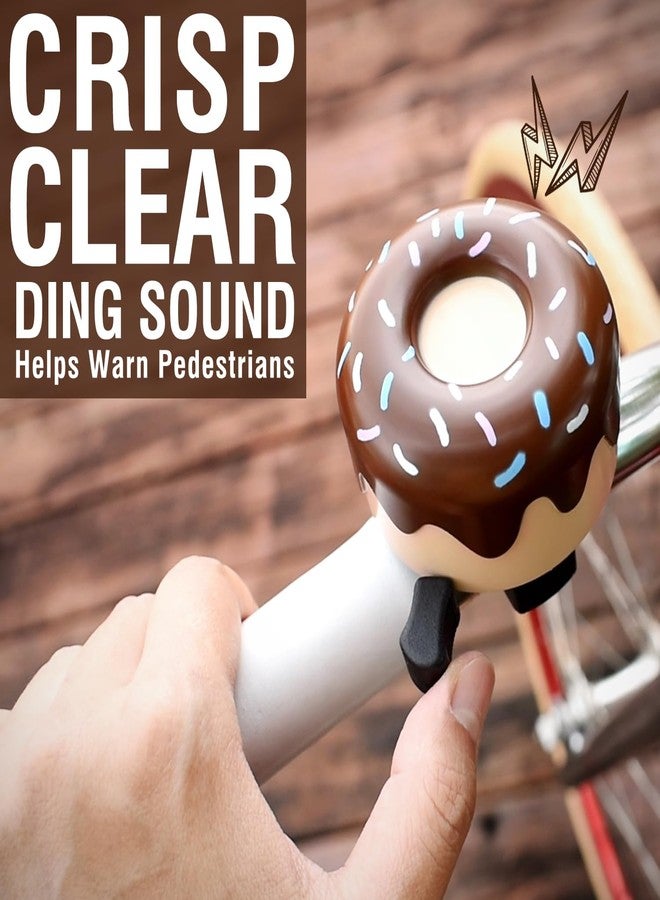 MARQUE Donut Bike Bell - Novelty Bicycle Bell for Most Bikes, Also Fit Balance Bike and Scooter, Must Have Cycling Accessory (Donut) - Image 2