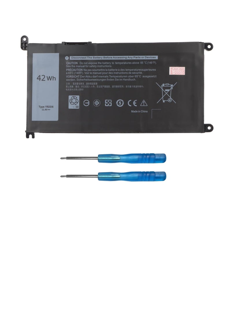 Laptop Battery Replacement YRDD6 42WH for Dell Inspiron 15 3000 5000 7000 Series, 3501 3582 3583 3584 3593 5584 5585 5590 5591 5593 5594 5598 7586 Laptop - Image 1