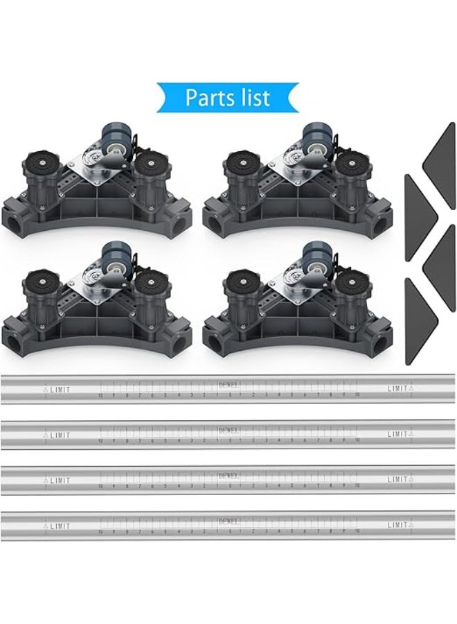 Adjustable Mini Fridge & Washing Machine Base – Mobile Dolly Stand with 4x2 Locking Wheels – 8 Strong Feet – Ideal for Heavy Appliances - Image 4