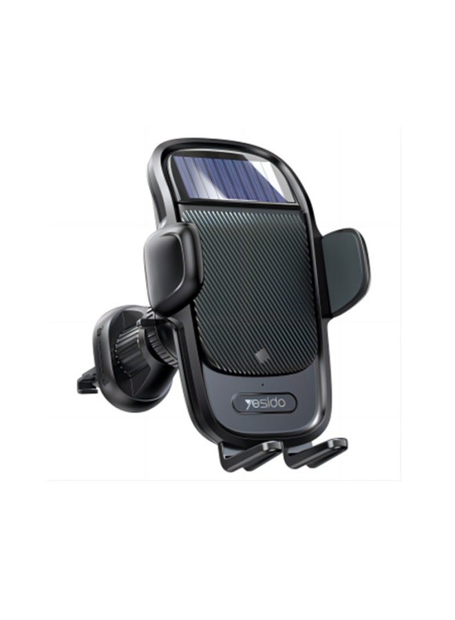Yesido C164 Solar Car Phone Holder with Wireless Charging - Image 1