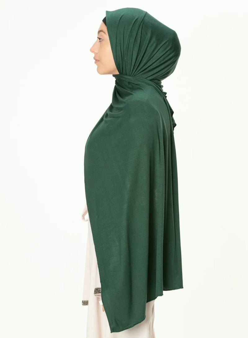Perfectory PERFECTORY Soft Stretch Jersey Hijabs, Effortless Style and Comfort, Curated Collection- Forest Green  - Image 2