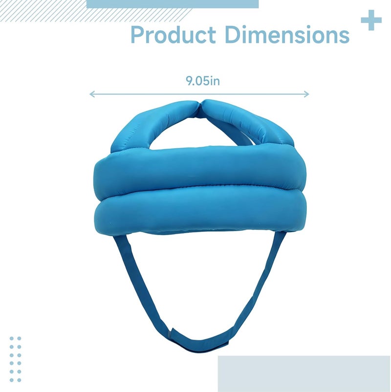 Lake Blue Elderly Protective Helmet, Fall Protection Headgear, 9.1 X 9.1 X 8.7 in, Adjustable & Breathable - Image 4