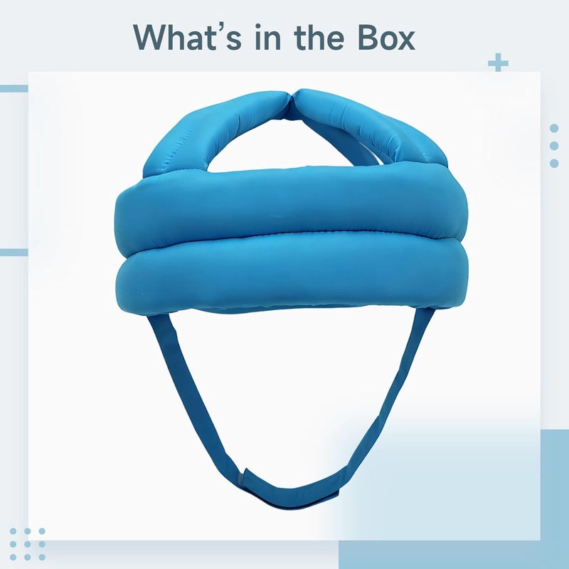 Lake Blue Elderly Protective Helmet, Fall Protection Headgear, 9.1 X 9.1 X 8.7 in, Adjustable & Breathable - Image 5