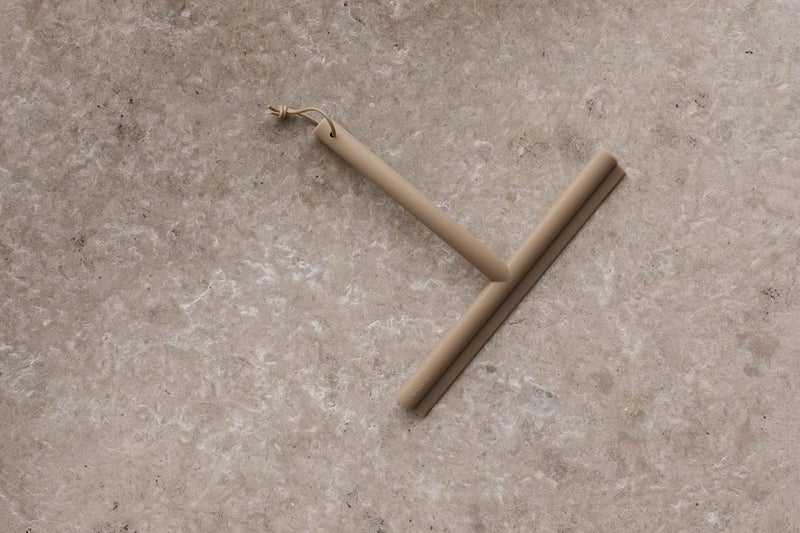 Blomus VIPO Shower Squeegee with Holder, 24 cm Wide, Silicone Squeegee for Shower, Bathroom, Window Squeegee, Windscreen Squeegee (Tan) - Image 2