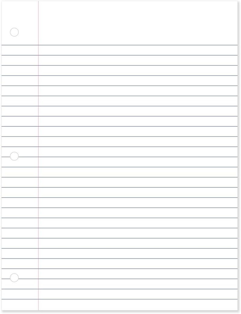 Mead Loose Leaf Paper, Wide Ruled Filler Notebook Paper, 8" x 10-1/2", 400 Sheets, Fits 3-Ring Binder (150036-ECM) - Image 2