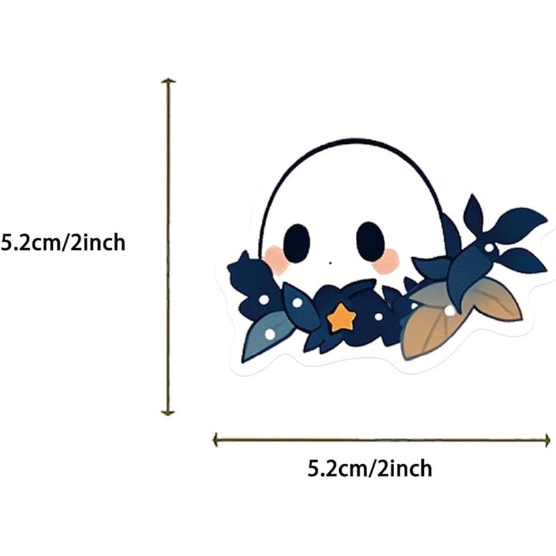 LHST 50pcs  Ghost Stickers,Horrible Theme Sticker Goodie Bag Stuffers Vinyl Waterproof Holiday Party Stickers for Kids and Youth Adult Party Favors Gifts Party Supplies Decorations (Ghost) - Image 2