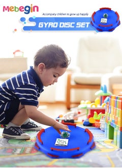 MEBEGIN لعبة Launchers Blast Gyro مع الساحة، هدية ملعب Battling Tops للأطفال والأطفال من سن 8 سنوات فما فوق  - Image 2