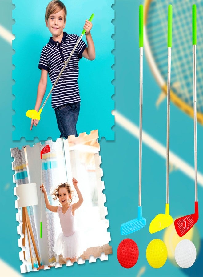 Spaluck 24 Pcs Toddler Golf Set Retractable Golf Clubs for Kids Indoor and Outdoor Sports Christmas Toy for Boys Girls Birthday Gifts, 3 Colors - Image 3
