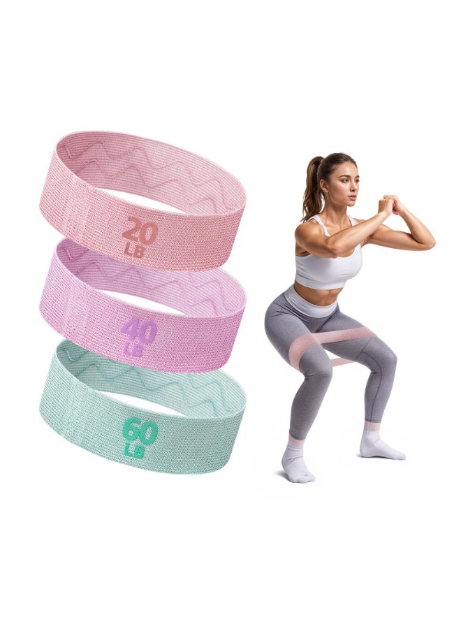 LEFAFA Resistance Bands for Exercise, 4PCS Bands Set, Fabric Exercise Band for Women and Men Legs, Stretch Bands for Pilates, Yoga Starter Set, For Home, Sports, Working Out - Image 2