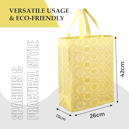 Kuber Industries Shopping Handbag | Grocery Handbag | Shopping Bag | Grocery Shopping Bag | Reusable Shopping Bags | Vegetable Bag | Carry Bag | Pack of 24 | Multicolor - Image 3