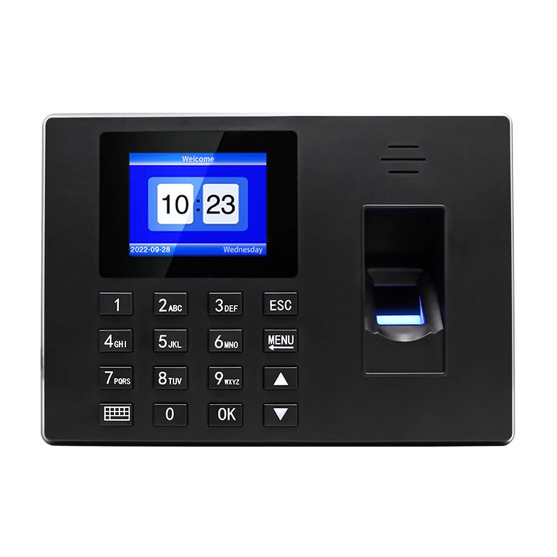 Intelligent Fingerprint Time Attendance Machine Fingerprint/Password/ID with 2.4'' Display Screen Time Clock Support Employee Checking-in Recorder Reader Multi-language Support USB Disk - Image 1