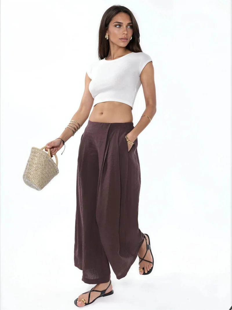 HICCUP Modal Touch Wide Leg Palazzo Pants