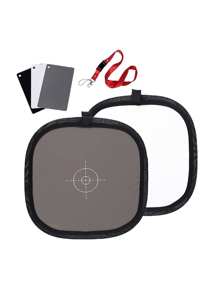 RENIAN Small Grey White Balance Card 18% and Grey Reference Reflector Board with Carrying Bag Photography Card Custom Calibration Camera Checker Video, DSLR and Film - Image 1