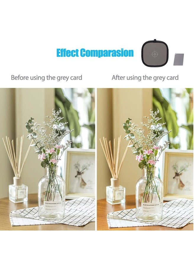 RENIAN Small Grey White Balance Card 18% and Grey Reference Reflector Board with Carrying Bag Photography Card Custom Calibration Camera Checker Video, DSLR and Film - Image 4