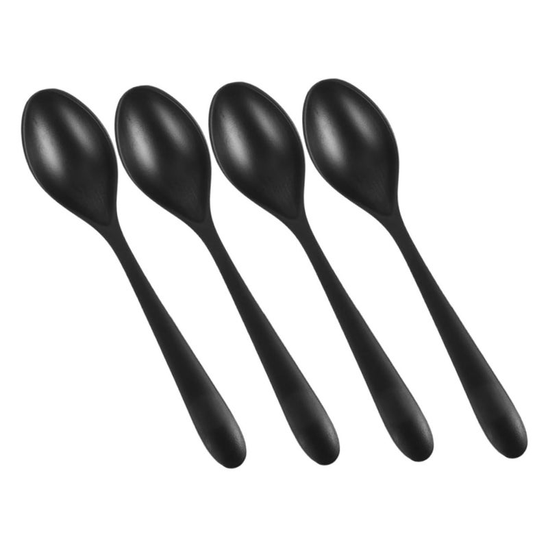 Ergonomic Handle Plastic Ramen Spoons 4 Pack Matte Finish For Soup And Noodles - Image 2
