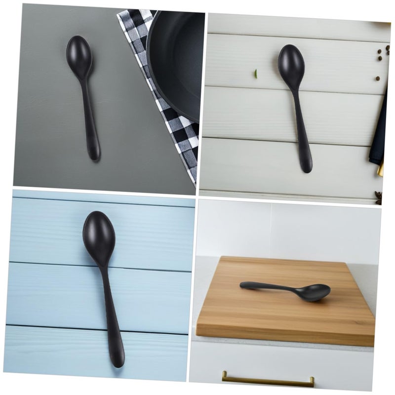 Ergonomic Handle Plastic Ramen Spoons 4 Pack Matte Finish For Soup And Noodles - Image 4