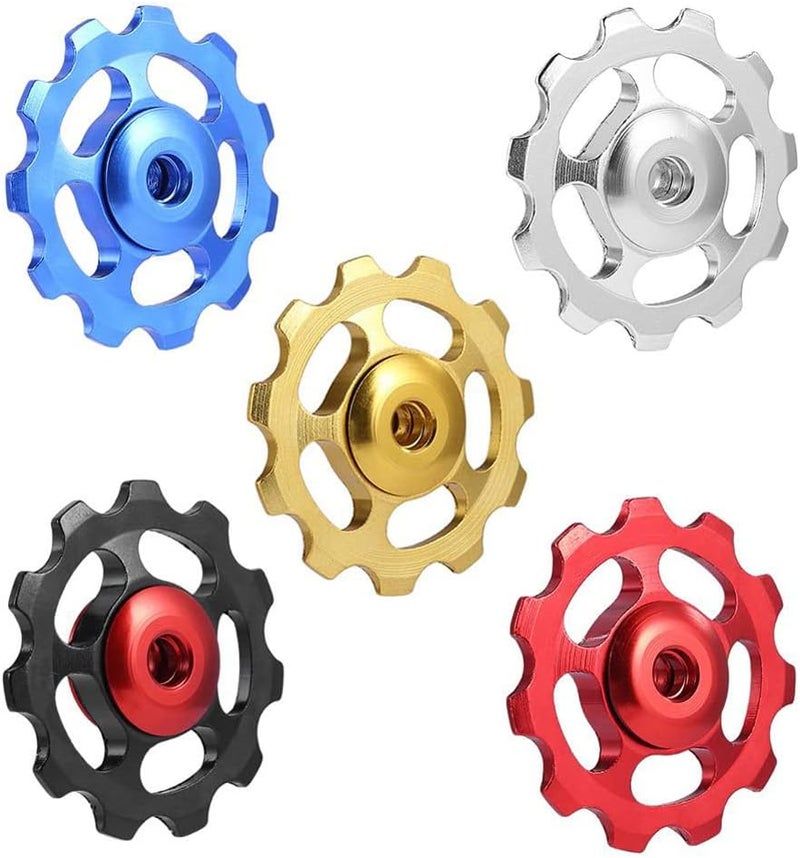 woobles Bike Derailleur Pulley,  Metal Bicycle Guide Roller Idler Bicycle Rear Derailleur Aluminum Alloy Bicycle Derailleur Accessory for 11-Tooth Mountain Road Bikes Bicycle - Image 3