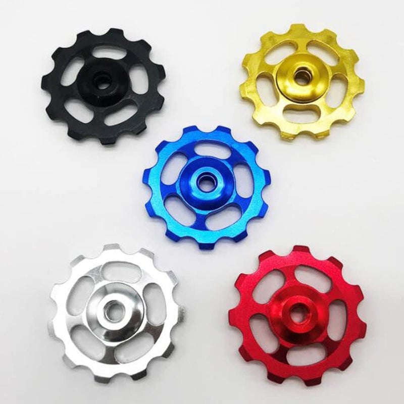 woobles Bike Derailleur Pulley,  Metal Bicycle Guide Roller Idler Bicycle Rear Derailleur Aluminum Alloy Bicycle Derailleur Accessory for 11-Tooth Mountain Road Bikes Bicycle - Image 1