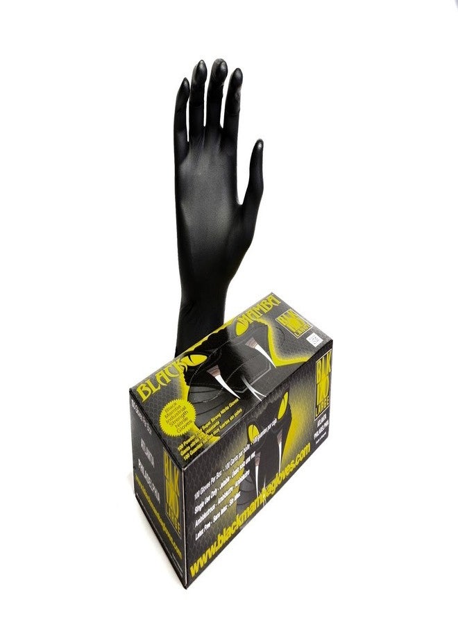 Black Mamba Powder Free Industrial Strength Nitrile Gloves With Raised Torque Grip 100 Glove BOX (LARGE) - Image 1